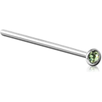Surgical Steel Grade 316L Jeweled Straight Nose Stud
