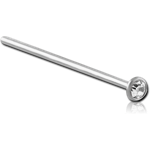 Surgical Steel Grade 316L Jeweled Straight Nose Stud