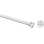 Sterling 925 Silver Jeweled Straight Nose Studs