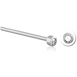 Surgical Steel Grade 316L Straight Jeweled Nose Stud