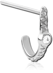 Surgical Steel Grade 316L Straight Jeweled Wrap Around Nose Stud