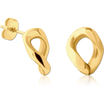 Sterile Gold PVD Coated Surgical Steel Grade 316L Ear Studs Pair