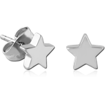 Sterile Surgical Steel Grade 316L Ear Studs Pair - Star