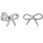 Sterile Surgical Steel Grade 316L Ear Studs Pair - Bow