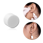 Bioflex Sterile Piercing Stopper Cylindrical Plug White for Ear