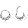 Surgical Steel Grade 316L Round Jeweled Hinged Segment Ring CRYSTAL