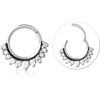 Surgical Steel Grade 316L Round Jeweled Hinged Segment Ring CRYSTAL