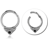Surgical Steel Grade 316L Round Prong Set Jeweled Hinged Segment Ring JET