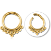 Gold PVD Coated Surgical Steel Grade 316L Hinged Segment Ring 