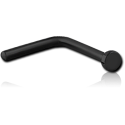 BLACK PVD COATED SURGICAL STEEL GRADE 316L 90 DEGREE DISC NOSE STUD