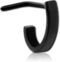 BLACK PVD COATED SURGICAL STEEL GRADE 316L 90 DEGREE WRAP AROUND NOSE STUD