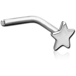 SURGICAL STEEL GRADE 316L STAR 90 DEGREE NOSE STUD