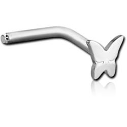SURGICAL STEEL GRADE 316L BUTTERFLY 90 DEGREE NOSE STUD