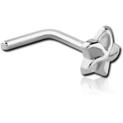 SURGICAL STEEL GRADE 316L 90 DEGREE NOSE STUD-FLOWER