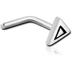 SURGICAL STEEL GRADE 316L 90 DEGREE NOSE STUD-TRIANGLE
