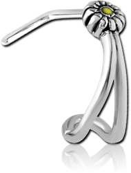 SURGICAL STEEL GRADE 316L 90 DEGREE WRAP AROUND NOSE STUD - DAISY