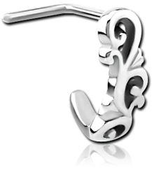 SURGICAL STEEL GRADE 316L 90 DEGREE WRAP AROUND NOSE STUD