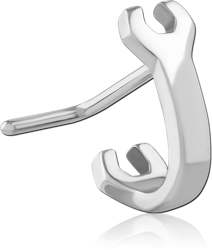 SURGICAL STEEL GRADE 316L 90 DEGREE WRAP AROUND NOSE STUD