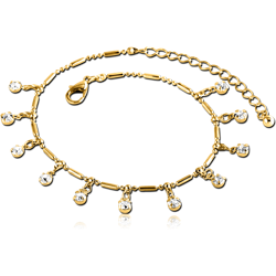 GOLD PLATED BASE METAL FASHION ANKLET