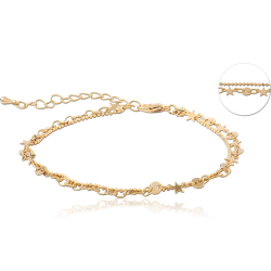 GOLD PLATED BASE METAL FASHION ANKLET