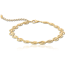 GOLD PLATED BASE METAL FASHION ANKLET