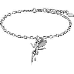 SURGICAL STEEL GRADE 316L ANKLETS CHARMS OVAL ROLLO CHAINS - FAIRY