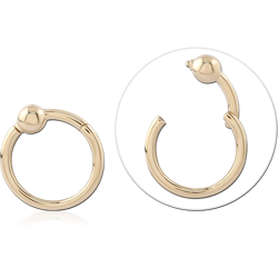 14 KARAT GOLD YELLOW HINGED SEGMENT RING WITH BALL