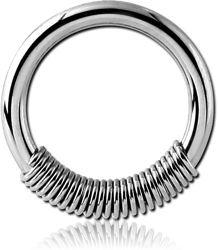 SURGICAL STEEL GRADE 316L SPRING CLOSURE RING