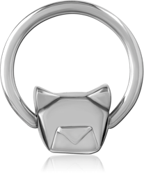 SURGICAL STEEL GRADE 316L BALL CLOSURE RING WITH ATTACHMENT