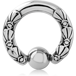 SURGICAL STEEL GRADE 316L DESIGN BALL CLOSURE RING