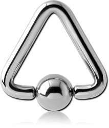 SURGICAL STEEL GRADE 316L TRIANGLE BALL CLOSURE RING