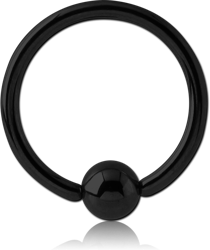 BLACK PVD COATED TITANIUM ALLOY BALL CLOSURE RING