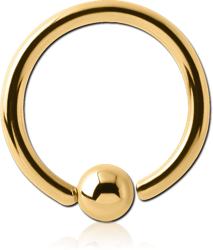 STERILE GOLD PVD COATED SURGICAL STEEL GRADE 316L FIXED BEAD RING