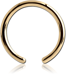 ZIRCON GOLD PVD COATED SURGICAL STEEL GRADE 316L BALL CLOSURE RING PIN
