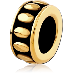 GOLD PVD COATED SURGICAL STEEL GRADE 316L BEAD 5.0 - 5.2 MM HOLE - EYES