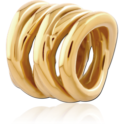 GOLD PVD COATED SURGICAL STEEL GRADE 316L BEAD 5.0 - 5.2 MM HOLE