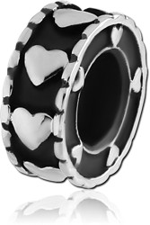 SURGICAL STEEL GRADE 316L BEAD 5.0-5.2 MM HOLE - HEARTS