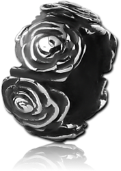 SURGICAL STEEL GRADE 316L BEAD 5.0-5.2 MM HOLE - ROSES