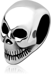 SURGICAL STEEL GRADE 316L BEAD 5.0 - 5.2 MM HOLE - SKULL