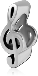 SURGICAL STEEL GRADE 316L BEAD 5.0 - 5.6 MM HOLE - MUSIC NOTE