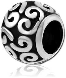 SURGICAL STEEL GRADE 316L BEAD 5.0 - 6.0 MM HOLE - TWISTS