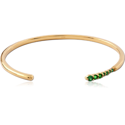 STERLING 925 SILVER GOLD PLATED 18K BANGLE