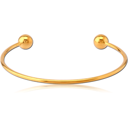 GOLD PVD COATED SURGICAL STEEL GRADE 316L BANGLE