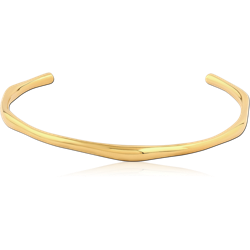 GOLD PVD COATED SURGICAL STEEL GRADE 316L BANGLE
