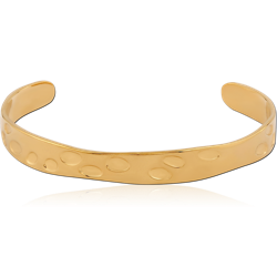 GOLD PVD COATED SURGICAL STEEL GRADE 316L BANGLE
