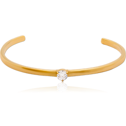 GOLD PVD COATED SURGICAL STEEL GRADE 316L BANGLE