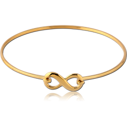 GOLD PLATED STERLING 925 SILVER BANGLE WITH RHODIUM PLATED