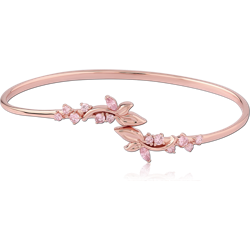 STERLING 925 SILVER ROSE GOLD PLATED BANGLE