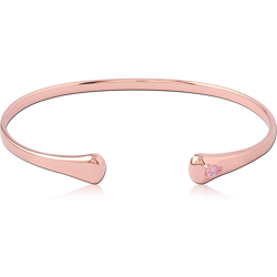 STERLING 925 SILVER ROSE GOLD PLATED BANGLE