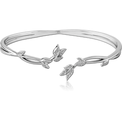 STERLING SILVER 925 RHODIUM COATED BANGLE
